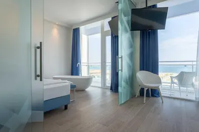 Letto o letti in una camera di Hotel Mediterraneo