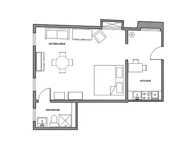 Planimetria di Ca' Badoer West Studio