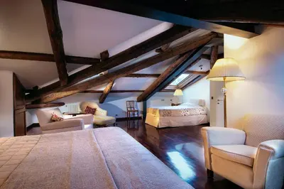 Letto o letti in una camera di Villa Dacri
