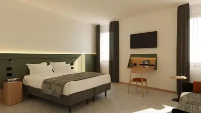 Letto o letti in una camera di Hotel Casa Del Pellegrino