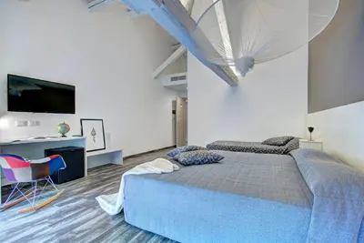 Letto o letti in una camera di Resilienza