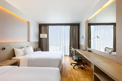 Letto o letti in una camera di Hilton Garden Inn Venice Mestre