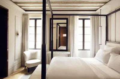 Letto o letti in una camera di Palazzo Cristo