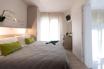 Letto o letti in una camera di Hotel Anny