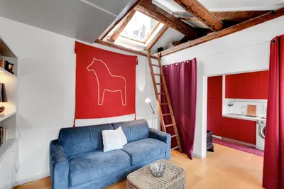 Area soggiorno di Bragora Smoochy Attic In Venice