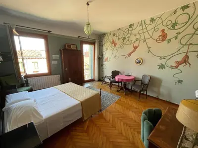 Letto o letti in una camera di B&B S.Marco