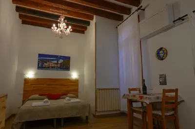 Letto o letti in una camera di Ca' del Megio