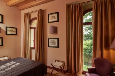 Letto o letti in una camera di Castello di Roncade
