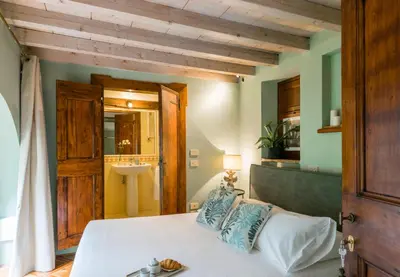 Letto o letti in una camera di Little Garden