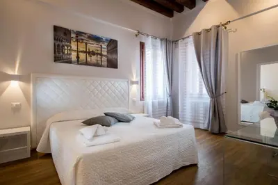 Letto o letti in una camera di Ca' Giusta