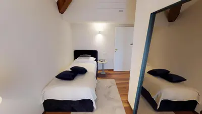Letto o letti in una camera di Ca' Moro Clemente