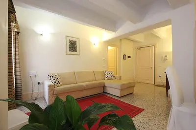 Area soggiorno di Camilla apartment in Venice-Molino