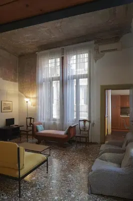 Area soggiorno di Melusina Fresco Venice Historical Center