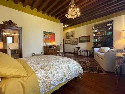 Letto o letti in una camera di Villa Irene