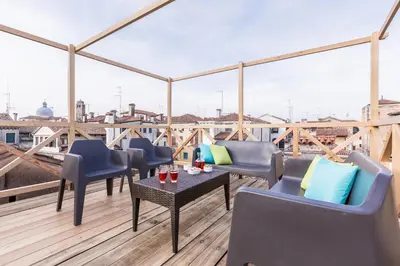 Area soggiorno di Ca' del Monastero 7 Collection Bright Apartment with Terrace
