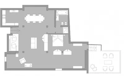Planimetria di Ca' del Monastero 7 Collection Bright Apartment with Terrace