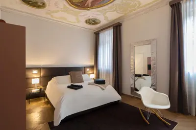 Letto o letti in una camera di Corte Di Gabriela