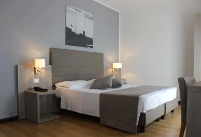 Letto o letti in una camera di Hotel Loreley
