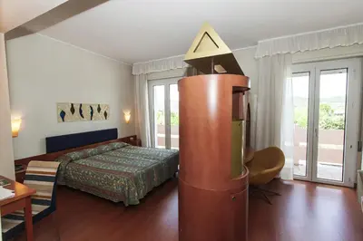 Letto o letti in una camera di Hotel Terme Orvieto