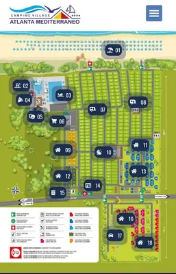 Planimetria di Camping Atlanta & Mediterraneo Family Village