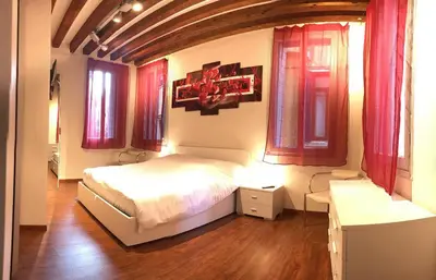 Letto o letti in una camera di Ca' Terlotta