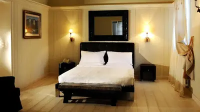 Letto o letti in una camera di Villa Foscarini Cornaro