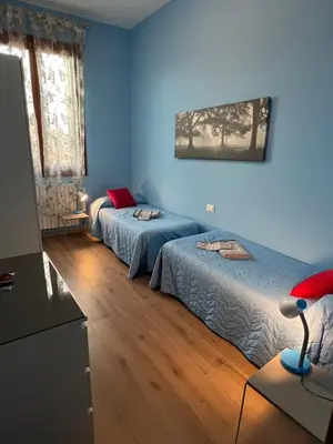 Letto o letti in una camera di TINTORETTO 1 CON TERRAZZA SOPRA IL TETTO, 3 bagni, 3 grandi camere da letto, SUPER NUOVO