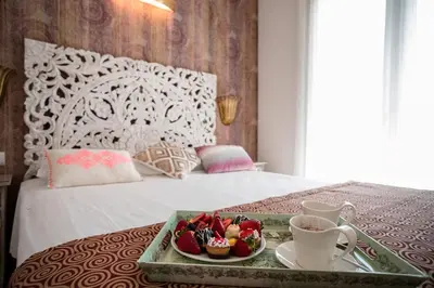 Letto o letti in una camera di Hotel Albatros 3 Stelle Superior
