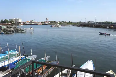 Vista sul fiume nelle vicinanze dell'appartamento