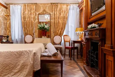 Letto o letti in una camera di Bellevue Luxury Rooms - San Marco Luxury
