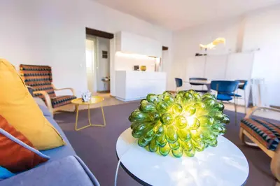 Area soggiorno di CA CORTE NOVA design apartment with canal view