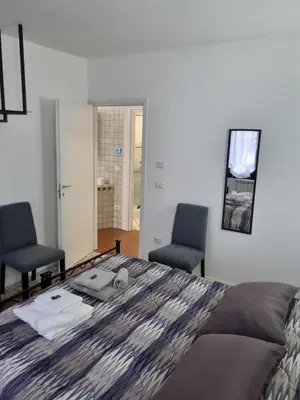 Letto o letti in una camera di Villa Trevisi - APARTMENT-free parking