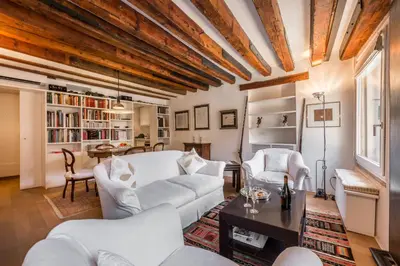 Area soggiorno di Ca' Tintoretto Canal View