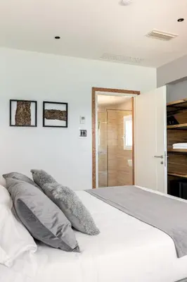 Letto o letti in una camera di Sea Tower Torre Telemetrica Lido di Venezia