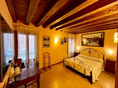 Letto o letti in una camera di San Cassiano jacuzzi