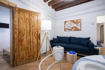 Area soggiorno di Privacy in Venice - Your apartment to be let alone