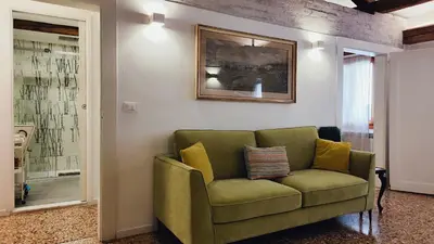Area soggiorno di Stefany's Home Venice Apartment
