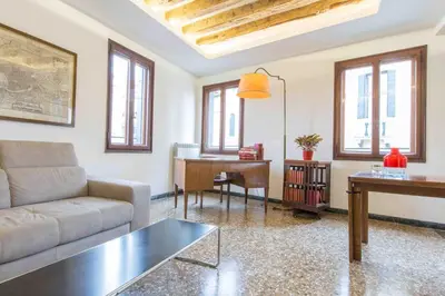 Area soggiorno di CA GRIMANI stunning view and comfort
