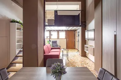 Area soggiorno di Madonna Granda Loft by Welc(H)ome