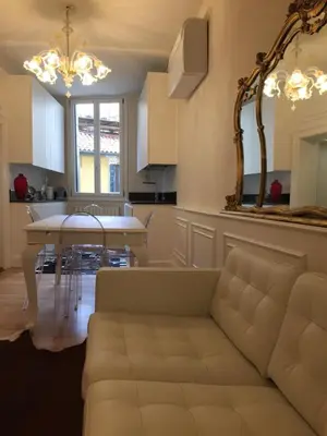 Area soggiorno di San Marco square apartament