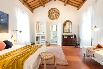 Letto o letti in una camera di Splendido casale immerso nella natura