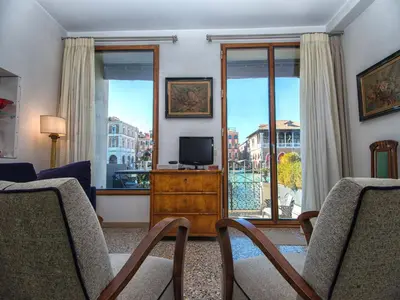 TV o dispositivi per l'intrattenimento presso Grimaldi Apartments Hermitage Canal Grande view