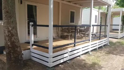 Balcone o terrazza di Victoria Mobilehome in Union Camping Cavallino