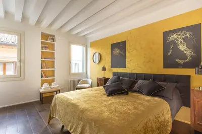 Letto o letti in una camera di Ca D Oro Cannareggio