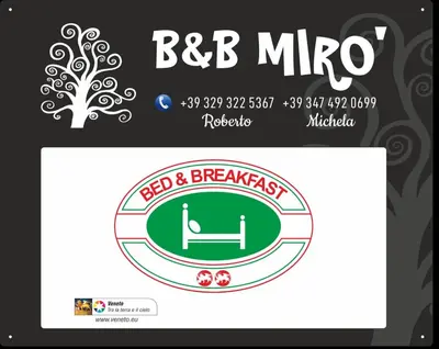 Certificato, attestato, insegna o altro documento esposto da B&B Mirò