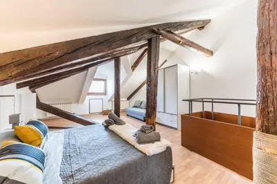 Letto o letti in una camera di Rialto apartment with Canal Grande view