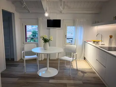Cucina o angolo cottura di Al Sagraeto White apartment