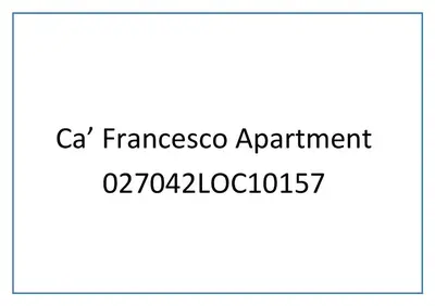 Certificato, attestato, insegna o altro documento esposto da Cà Francesco Apartment
