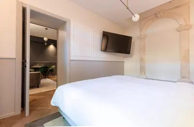 TV o dispositivi per l'intrattenimento presso Luxury Apartments Palazzo Nani