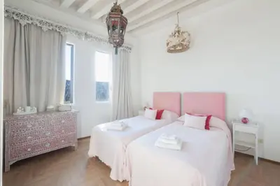 Letto o letti in una camera di Ca' Erizzo dream apartment, spectacular views from the amazing terrace!